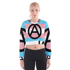 Anarchist Pride Cropped Sweatshirt by TransPrints