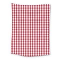 Usa Flag Red Blood Large Gingham Check Medium Tapestry by PodArtist