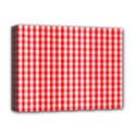 Christmas Red Velvet Large Gingham Check Plaid Pattern Deluxe Canvas 16  x 12   View1