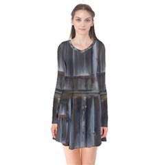 Alpine Hut Almhof Old Wood Grain Flare Dress by BangZart