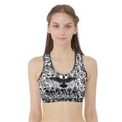 Rebel Doves Sports Bra With Border By Creyes