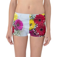 Flowers Gerbera Floral Spring Reversible Boyleg Bikini Bottoms