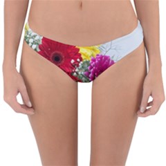 Flowers Gerbera Floral Spring Reversible Hipster Bikini Bottoms by BangZart