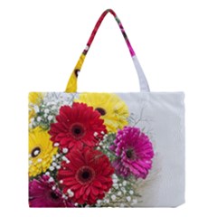 Flowers Gerbera Floral Spring Medium Tote Bag by BangZart