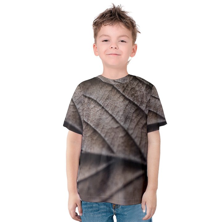 Leaf Veins Nerves Macro Closeup Kids  Cotton Tee