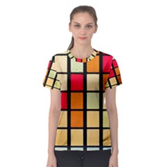 Mozaico Colors Glass Church Color Women s Sport Mesh Tee