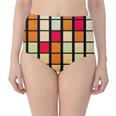 Mozaico Colors Glass Church Color High-waist Bikini Bottoms by BangZart