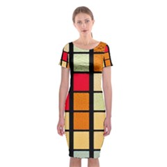 Mozaico Colors Glass Church Color Classic Short Sleeve Midi Dress