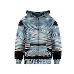 Wave Concentric Waves Circles Water Kids  Zipper Hoodie