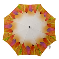 Autumn Leaves Colorful Fall Foliage Hook Handle Umbrellas (small) by BangZart