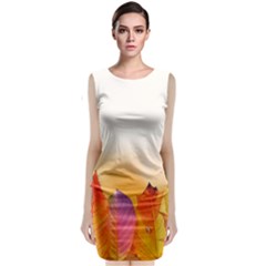 Autumn Leaves Colorful Fall Foliage Classic Sleeveless Midi Dress by BangZart