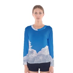 Sky Clouds Blue White Weather Air Women s Long Sleeve Tee