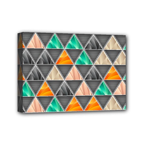 Abstract Geometric Triangle Shape Mini Canvas 7  X 5  by BangZart