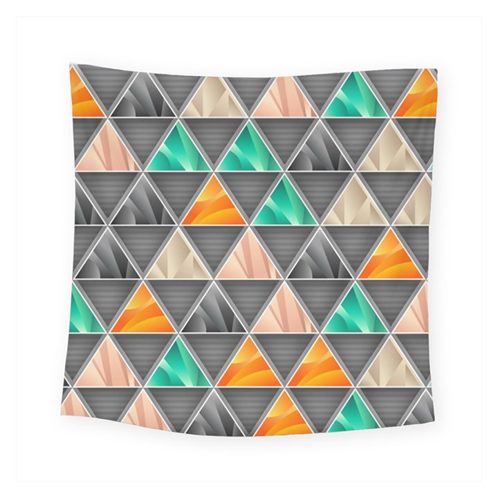 Abstract Geometric Triangle Shape Square Tapestry (Small)