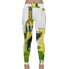 White Wine Red Wine The Bottle Classic Yoga Leggings by BangZart