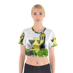 White Wine Red Wine The Bottle Cotton Crop Top by BangZart