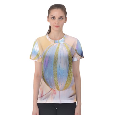 Sphere Tree White Gold Silver Women s Sport Mesh Tee by BangZart