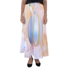 Sphere Tree White Gold Silver Flared Maxi Skirt by BangZart