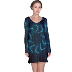 Background Abstract Decorative Long Sleeve Nightdress by BangZart