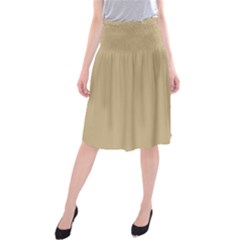 Solid Christmas Gold Midi Beach Skirt