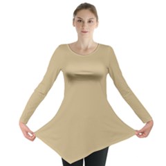 Solid Christmas Gold Long Sleeve Tunic  by PodArtist