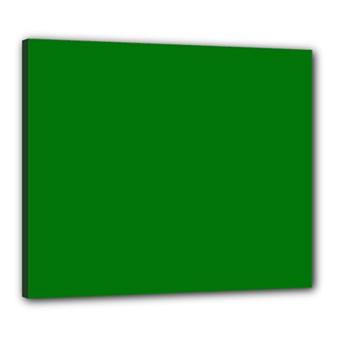 Solid Christmas Green Velvet Classic Colors Canvas 24  X 20  by PodArtist