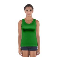 Solid Christmas Green Velvet Classic Colors Women s Sport Tank Top  by PodArtist