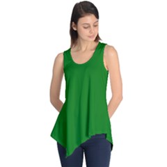 Solid Christmas Green Velvet Classic Colors Sleeveless Tunic by PodArtist