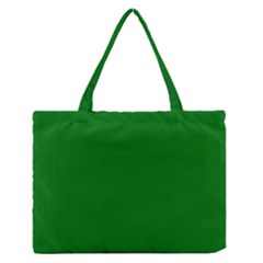 Solid Christmas Green Velvet Classic Colors Medium Zipper Tote Bag by PodArtist