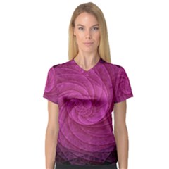 Purple Background Scrapbooking Abstract Women s V-neck Sport Mesh Tee