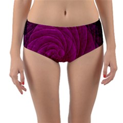 Purple Background Scrapbooking Abstract Reversible Mid-waist Bikini Bottoms