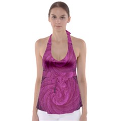 Purple Background Scrapbooking Abstract Babydoll Tankini Top by BangZart