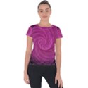 Purple Background Scrapbooking Abstract Short Sleeve Sports Top  View1