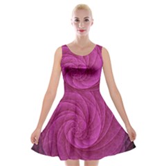 Purple Background Scrapbooking Abstract Velvet Skater Dress