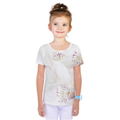 Orchids Flowers White Background Kids  One Piece Tee