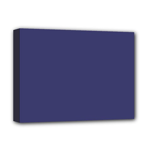 USA Flag Blue Royal Blue Deep Blue Deluxe Canvas 16  x 12  
