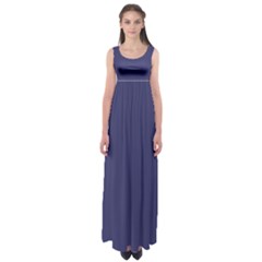 USA Flag Blue Royal Blue Deep Blue Empire Waist Maxi Dress