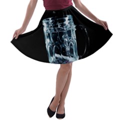 Glass Water Liquid Background A-line Skater Skirt