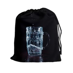 Glass Water Liquid Background Drawstring Pouches (xxl)