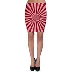 Sun Background Optics Channel Red Bodycon Skirt by BangZart