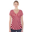 Sun Background Optics Channel Red Short Sleeve Front Detail Top View1
