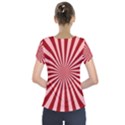 Sun Background Optics Channel Red Short Sleeve Front Detail Top View2