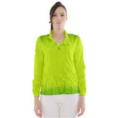 Radial Green Crystals Crystallize Wind Breaker (women)