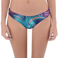 Feather Fractal Artistic Design Reversible Hipster Bikini Bottoms
