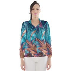 Feather Fractal Artistic Design Wind Breaker (women)