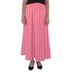 Christmas Red Velvet Mini Gingham Check Plaid Flared Maxi Skirt