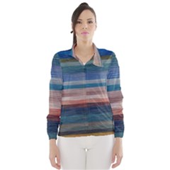 Background Horizontal Lines Wind Breaker (women) by BangZart