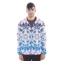 Mandalas Symmetry Meditation Round Hooded Wind Breaker (men)