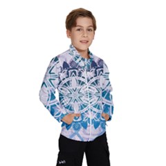 Mandalas Symmetry Meditation Round Wind Breaker (kids)