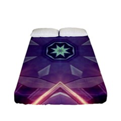 Abstract Glow Kaleidoscopic Light Fitted Sheet (full/ Double Size)